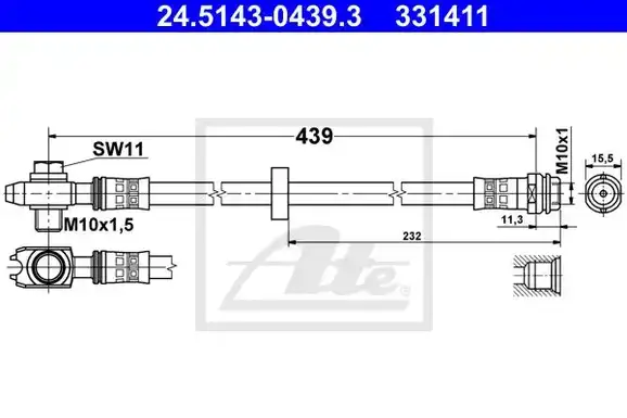 Μαρκούτσια Φρενων VW NEW BEETLE 2005 - 2011 ( 9C1 ) ATE 24
