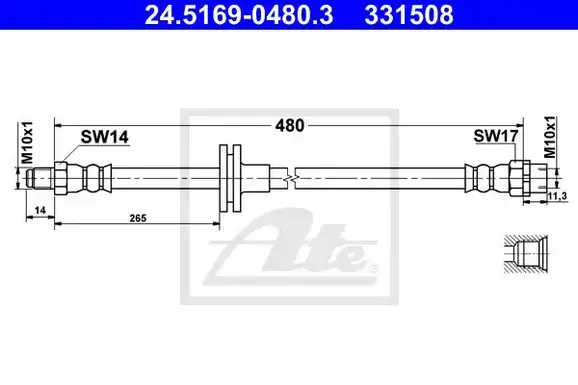 Μαρκούτσια Φρενων BMW X5 2000 - 2004 ( Ε53 ) ATE 24.5169-0480.3