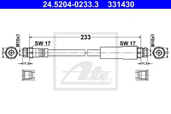 Μαρκούτσια Φρενων VW GOLF 2004 - 2008 ( Mk5 ) ATE 24