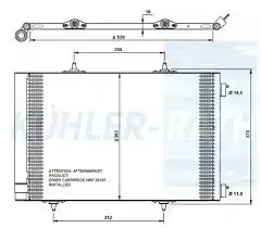 Ψυγείο A/C (Εξωτερικό) PEUGEOT 207 Hatchback / 3dr 2006 - 2009 1.4  ( KFV (TU3A)  ) (72 hp ) Βενζίνη #027006420