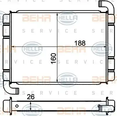 Ψυγείο Καλοριφέρ FIAT PUNTO Hatchback / 3dr 2012 - 0.9  ( 199 B6.000  ) (105 hp ) Βενζίνη #290106500