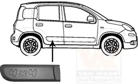 Φάσα Πόρτας FIAT PANDA Hatchback / 5dr 2012 -  0.9 4x4  ( 312 A2.000  ) (86 hp ) Βενζίνη #295006561