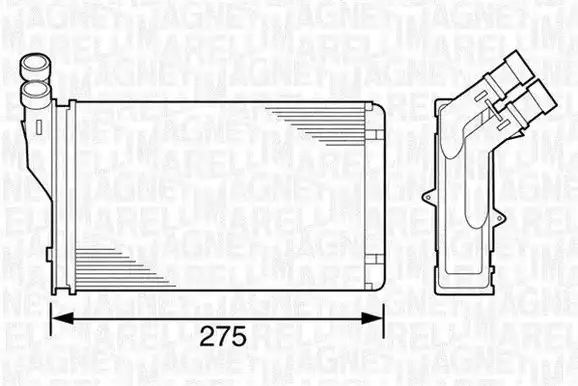 Ψυγείο Καλοριφέρ PEUGEOT 306 1993 - 1996 ( N3 ) MAGNETI MARELLI 350218221000