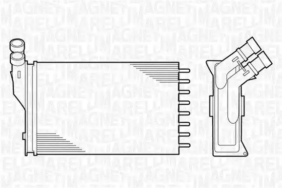 Ψυγείο Καλοριφέρ PEUGEOT 306 1993 - 1996 ( N3 ) MAGNETI MARELLI 350218222000