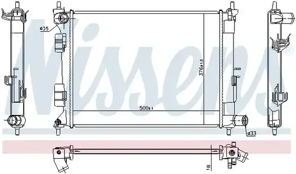 Ψυγείο Νερού HYUNDAI i20 Hatchback / 5dr 2015 - 2018 1.2  ( G4LA  ) (75 hp ) Βενζίνη #366106300