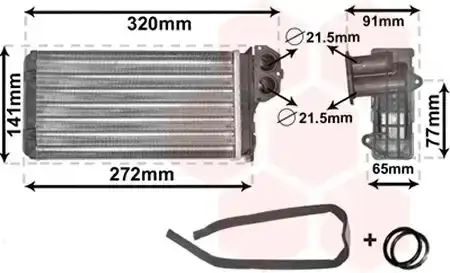 Ψυγείο Καλοριφέρ PEUGEOT 206 2000 - 2008 ( CC ) VAN WEZEL 40006199