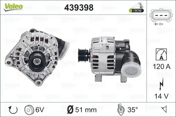 Δυναμό/Εναλλάκτης BMW X5 2000 - 2004 ( Ε53 ) VALEO 439398