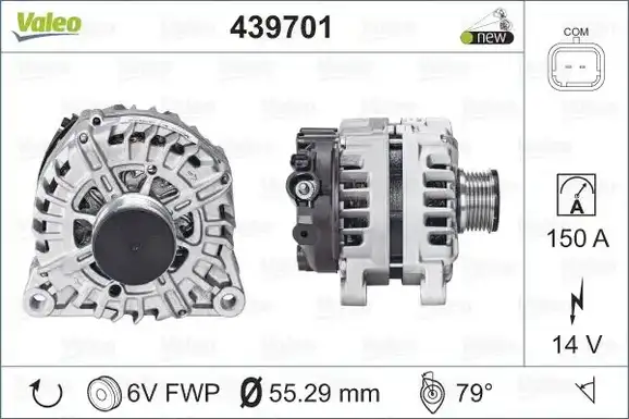 Δυναμό/Εναλλάκτης PEUGEOT 207 2006 - 2009 VALEO 439701