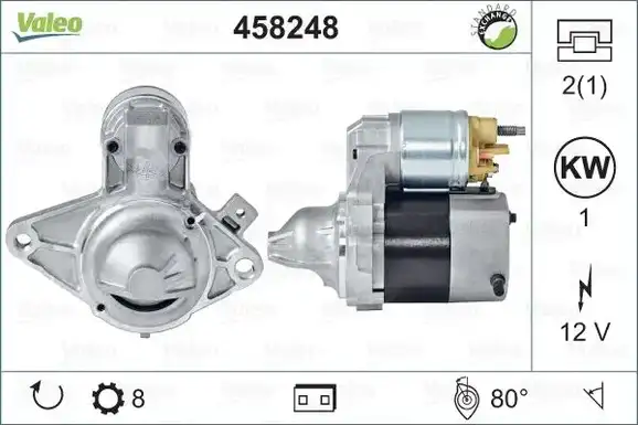 Μίζα TOYOTA AYGO 2005 - 2009 ( B10 ) VALEO 458248