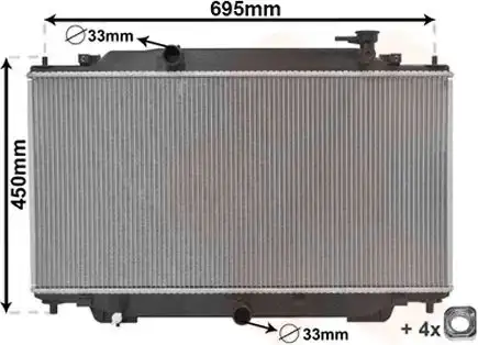Ψυγείο Νερού MAZDA 3 Hatchback / 5dr 2014 - 2016 ( BM ) 1.5  ( P5Y1,P5Y4,P5Y5,P5Z3  ) (100 hp ) Βενζίνη #504006300