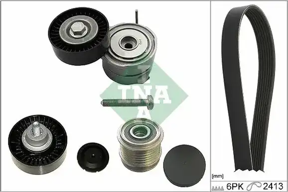 Σετ ιμάντων poly-V AUDI A4 2005 - 2008 ( 8E )( 8H ) INA 529 0242 10