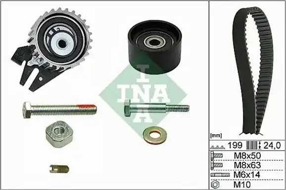 Σετ οδοντωτού ιμάντα SUZUKI SX4 2011 - 2013 ( RW ) INA 530 0562 10