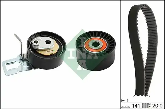 Σετ οδοντωτού ιμάντα FORD FIESTA 2008 - 2013 ( Mk6 )( JA8 ) INA 530 0698 10