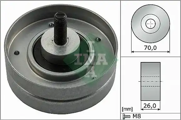 Τροχαλία παρέκκλισης & ενδιάμεσος τροχός MINI COOPER 2002 - 2004 INA 532 0524 10
