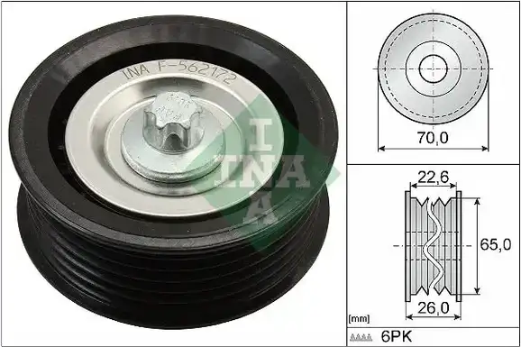 Τροχαλία παρέκκλισης & ενδιάμεσος τροχός SUZUKI SX4 2011 - 2013 ( RW ) INA 532 0531 10