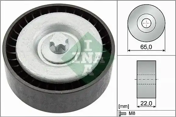 Τροχαλία παρέκκλισης & ενδιάμεσος τροχός MITSUBISHI COLT 2005 - 2008 ( CZ ) INA 532 0667 10