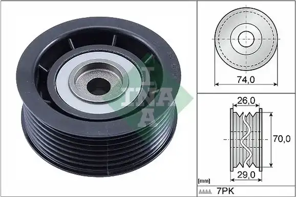 Τροχαλία παρέκκλισης & ενδιάμεσος τροχός MITSUBISHI PAJERO 2000 - 2002 INA 532 0840 10