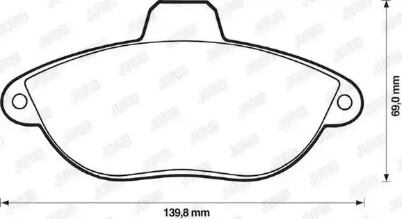 Τακάκια Σετ PEUGEOT 806 1994 - 2002 ( 221 ) JURID 571843J