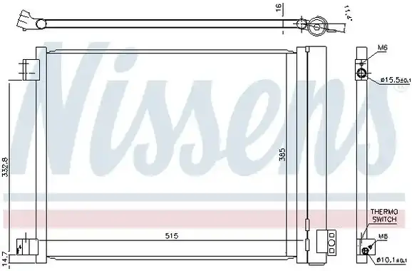 Ψυγείο A/C (Εξωτερικό) NISSAN MICRA Hatchback / 5dr 2013 - 2017 ( K13 ) 1.2 DIG-S  ( HR12DDR  ) (98 hp ) Βενζίνη #579106400