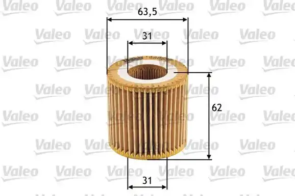 Φίλτρο λαδιού VW FOX 2005 - 2012 ( 5Z1 ) VALEO 586536