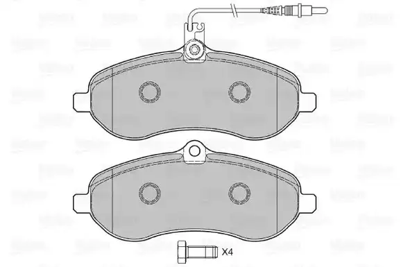 Τακάκια Σετ PEUGEOT EXPERT Tepee 2007 - 2013 VALEO 598899
