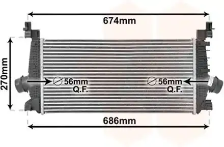 Ψυγείο Intercooler OPEL ASTRA Hatchback / 5dr 2010 - 2013 ( J ) 1.3 CDTI (68)  ( A 13 DTE  ) (95 hp ) Πετρέλαιο #600006200