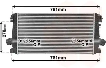 Ψυγείο Intercooler OPEL ASTRA Sedan / 4dr 2013 - 2015 ( J ) 1.7 CDTI (69)  ( A 17 DTC,A 17 DTE,A 17 DTJ  ) (110 hp ) Πετρέλαιο #600206210