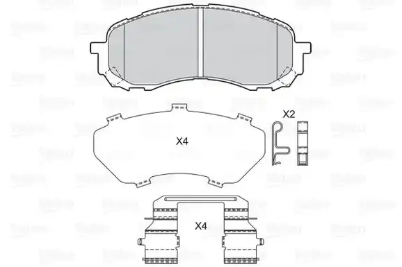 Τακάκια Σετ SUBARU IMPREZA 2001 - 2004 VALEO 601575