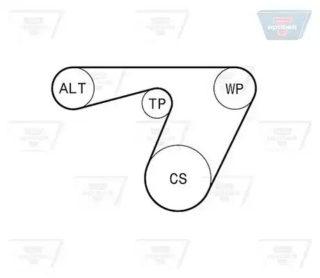 Σετ ιμάντων poly-V SUZUKI SWIFT 2006 - 2008 ( RS ) OPTIBELT 6 PK 1180KT1