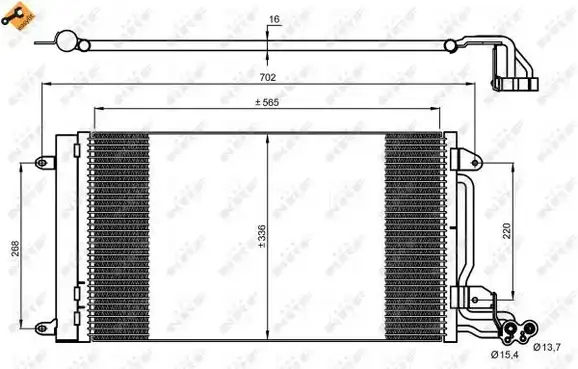 Ψυγείο A/C (Εξωτερικό) SEAT IBIZA S/Wagon / 5dr 2015 - 2017 1.0  ( CHYB  ) (75 hp ) Βενζίνη #721106400