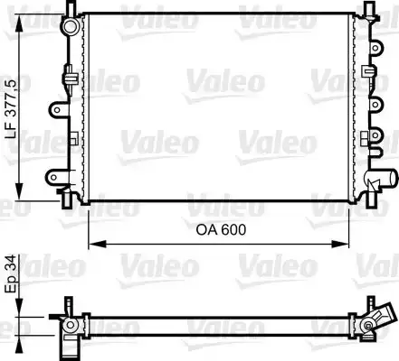 Ψυγείο Νερού FORD ESCORT 1990 - 1992 MK5 VALEO 730856