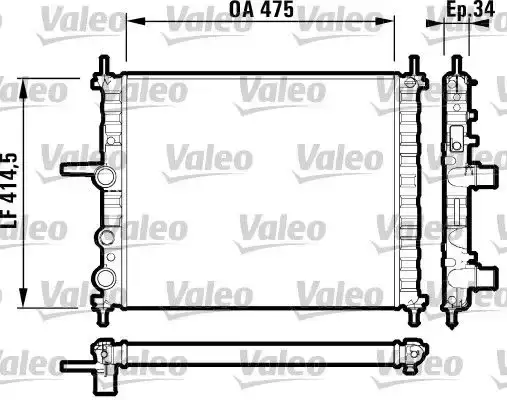 Ψυγείο Νερού FIAT BRAVA 1995 - 2003 ( 182 ) VALEO 732557