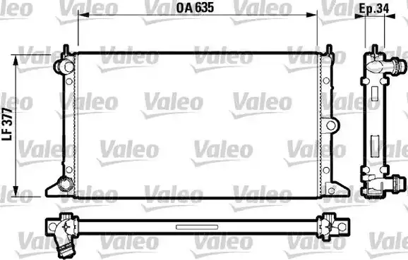 Ψυγείο Νερού VW SHARAN 2000 - 2010 ( 7M ) VALEO 732790