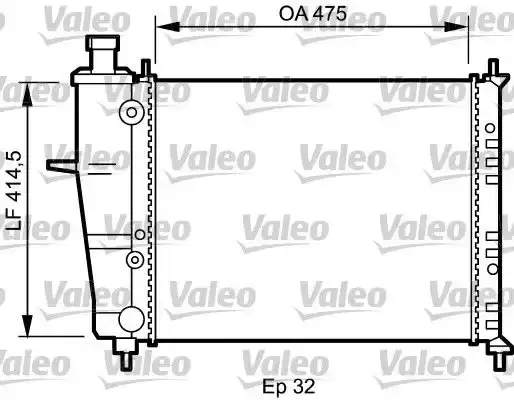 Ψυγείο Νερού FIAT BRAVA 1995 - 2003 ( 182 ) VALEO 734239