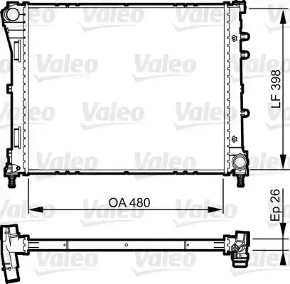 Ψυγείο Νερού FORD KA 2008 - 2016 ( RU8 ) VALEO 735273