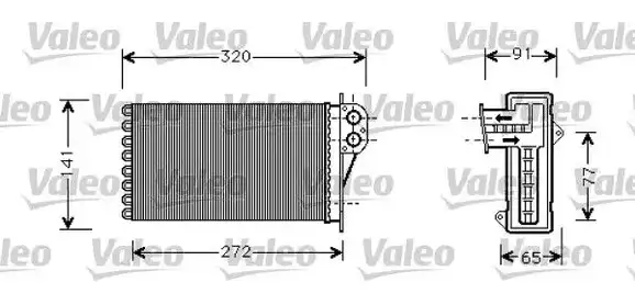Ψυγείο Καλοριφέρ PEUGEOT 206 2000 - 2008 ( CC ) VALEO 812221