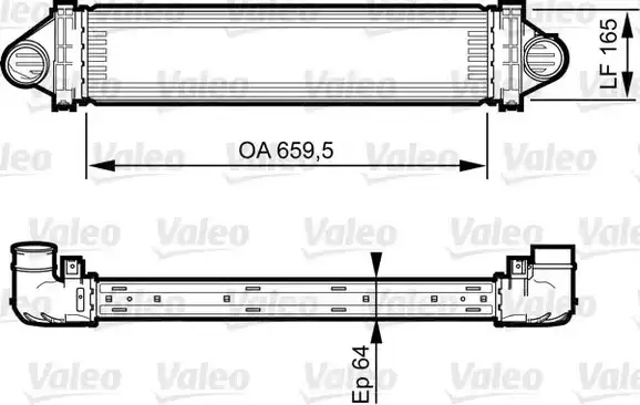 Ψυγείο Intercooler VOLVO S80 2010 - 2014 VALEO 818245
