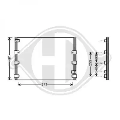 Ψυγείο A/C (Εξωτερικό) TOYOTA LAND CRUISER SUV/ ΕΚΤΟΣ ΔΡΟΜΟΥ/ 5dr 1996 - 2003 ( J90 ) 2.7 (RZJ95, RZJ90)  ( 3RZ-FE  ) (150 hp ) Βενζίνη #824806400