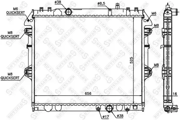 Ψυγείο Νερού TOYOTA HILUX Pick-Up 2009 - 2012 ( KUN15/25 ) 2.5 D 4WD (KUN25_)  ( 2KD-FTV  ) (102 hp ) Πετρέλαιο #826006310