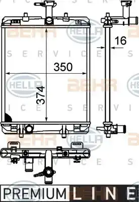 Ψυγείο Νερού TOYOTA AYGO Hatchback / 5dr 2014 - 2018 1.0 (KGB40_)  ( 1KR-FE  ) (69 hp ) Βενζίνη #827106300