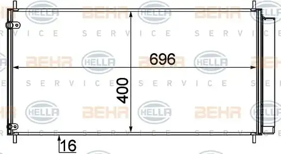 Ψυγείο A/C (Εξωτερικό) TOYOTA AURIS Hatchback / 5dr 2010 - 2013 2.0 D-4D (ADE150_)  ( 1AD-FTV  ) (126 hp ) Πετρέλαιο #830006410