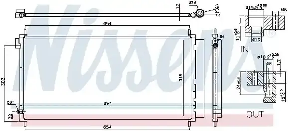 Ψυγείο A/C (Εξωτερικό) TOYOTA AURIS Hatchback / 5dr 2015 - 1.6 D4-D (WWE185_)  ( 1WW  ) (112 hp ) Πετρέλαιο #830206420