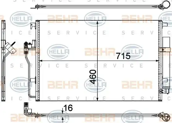 Ψυγείο A/C (Εξωτερικό) MERCEDES SPRINTER 2006 - 2013 ( 906 ) HELLA 8FC 351 307-641