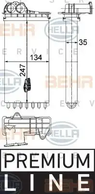Ψυγείο Καλοριφέρ PEUGEOT 206 2000 - 2008 ( CC ) HELLA 8FH 351 315-561