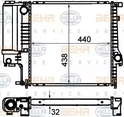 Ψυγείο Νερού BMW Z3 1996 - 2003 ( E36/8 ) HELLA 8MK 376 713-121