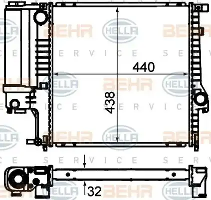 Ψυγείο Νερού BMW Z3 1996 - 2003 ( E36/8 ) HELLA 8MK 376 713-124