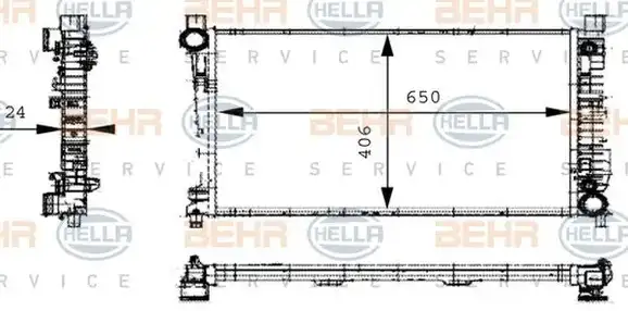Ψυγείο Νερού MERCEDES C CLASS 2000 - 2003 ( W203 ) HELLA 8MK 376 714-334