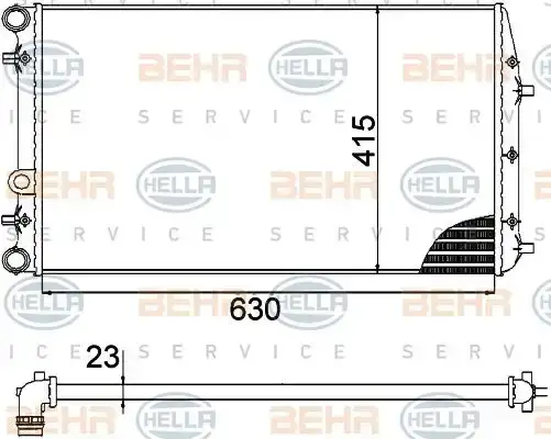 Ψυγείο Νερού VW FOX 2005 - 2012 ( 5Z1 ) HELLA 8MK 376 717-704