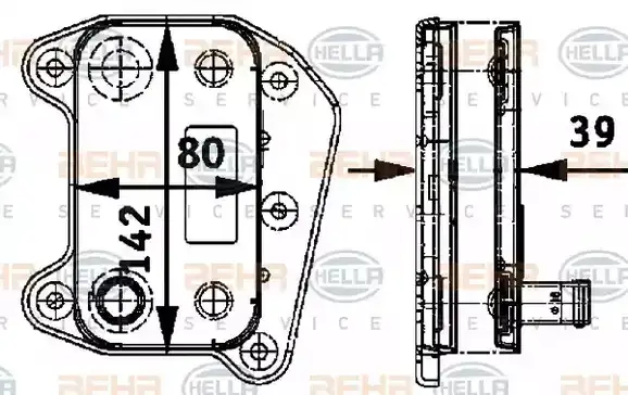 Ψυγείο Λαδιού MERCEDES C CLASS 2000 - 2003 ( W203 ) HELLA 8MO 376 726-321