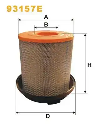 Φίλτρο αέρα NISSAN SUNNY 1987 - 1989 ( N13 ) WIX FILTERS 93157